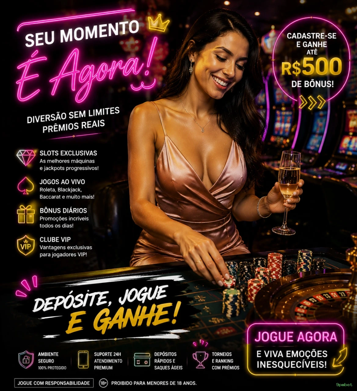 Conta 9pmbet sincronizada site e app